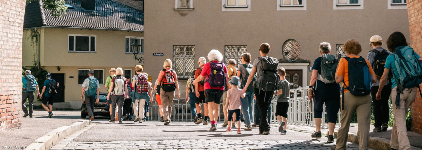 Gruppe beim Samstagspilgern