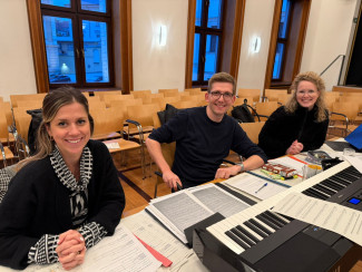 Gründen die Landesjugendkantorei: Corinne Achermann (v.l.), Johannes Eppelein, Christiane Tamm