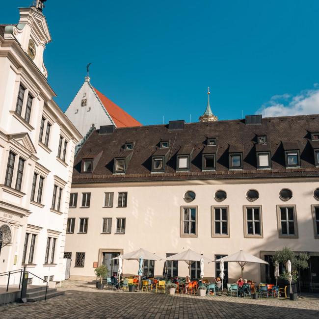 Blick auf den Annahof – im Zentrum Augsburgs