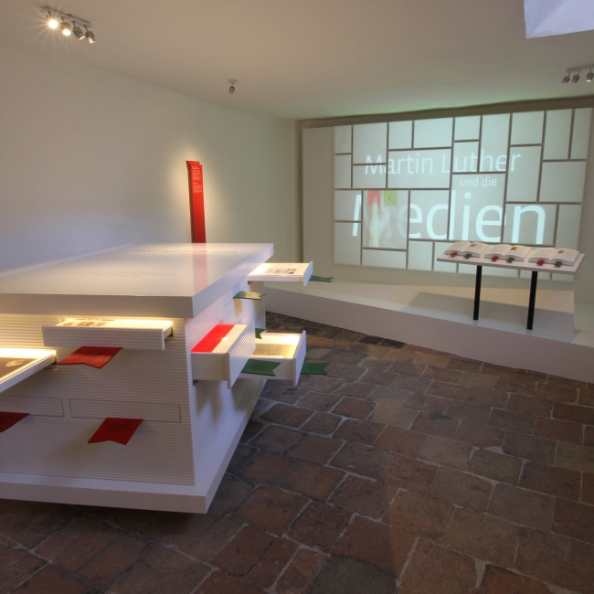 In der Kirche St. Anna: das Museum Lutherstiege